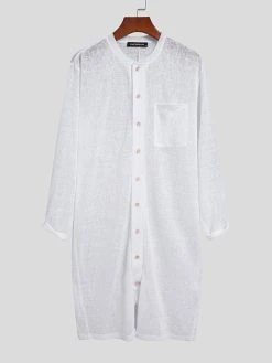 Men Button Solid Color Long-sleeved Jumpsuit 9 Men Button Solid Color Long-sleeved Jumpsuit -Incerun Shop 8c18972a ad12 4ae7 9f4b e1a9f17fc754