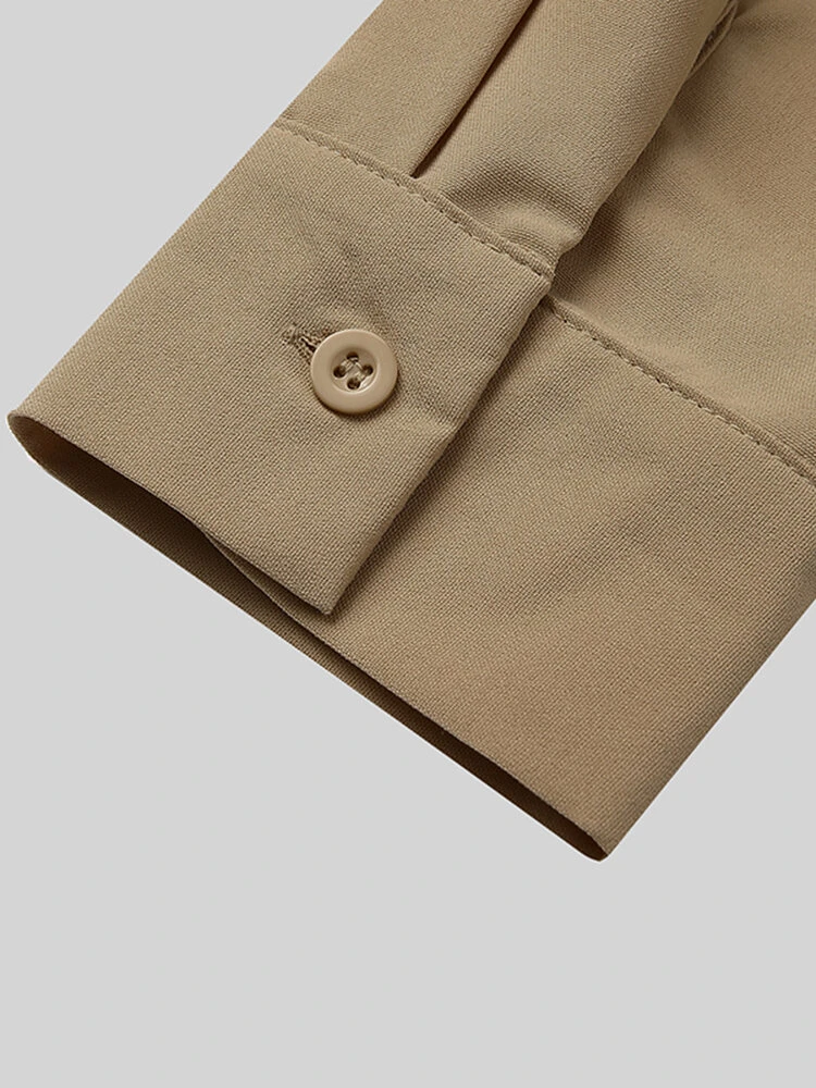 Men Casual Long Sleeve Button Up Workwear Top Shirt 9 Men Casual Long Sleeve Button Up Workwear Top Shirt - Image 7