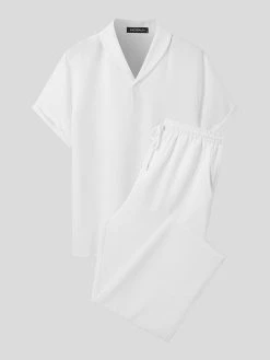 Mens Textured Shawl Collar Two Pieces Outfits 13 Mens Textured Shawl Collar Two Pieces Outfits -Incerun Shop 8e903992 818a 4cac 83b7 06d95b95fa99