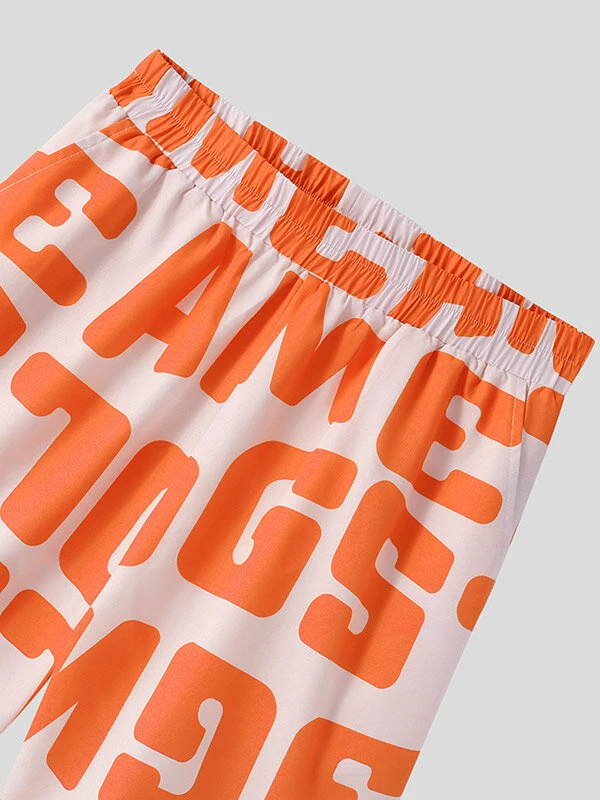 Mens Allover Letter Print 2 Pieces Outfits 12 Mens Allover Letter Print 2 Pieces Outfits - Image 10