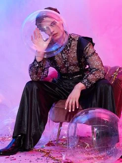 Men See Through Mesh Floral Print Shirt -Incerun Shop 8f9e60cd 1da9 4698 ac8e b8b1aeee2e48