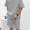 Mens Texture Side Split Short Sleeve Casual Two Pieces Outfits 1 Mens Texture Side Split Short Sleeve Casual Two Pieces Outfits -Incerun Shop 9110b59a c8bf 4032 91e5 e291b238fa48