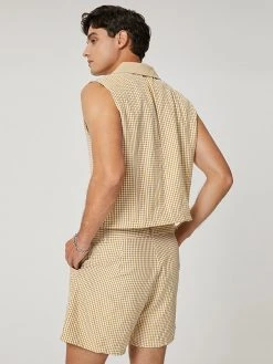 Men Plaid Double Breasted 2 Piece Set -Incerun Shop 91d68cec e611 4443 b143 2a65f7e595ec