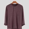 Mens Brief Style Solid Color Breathable Casual Long Sleeve Henley Shirts 2 Mens Brief Style Solid Color Breathable Casual Long Sleeve Henley Shirts -Incerun Shop 9228bf98 86ec 430d 8f07 5060e94c2d0b