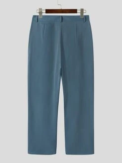 Mens Japan Solid Metal Belt Pocket Pants -Incerun Shop 931e702f c5f3 404f a66e 5aede9fe041e