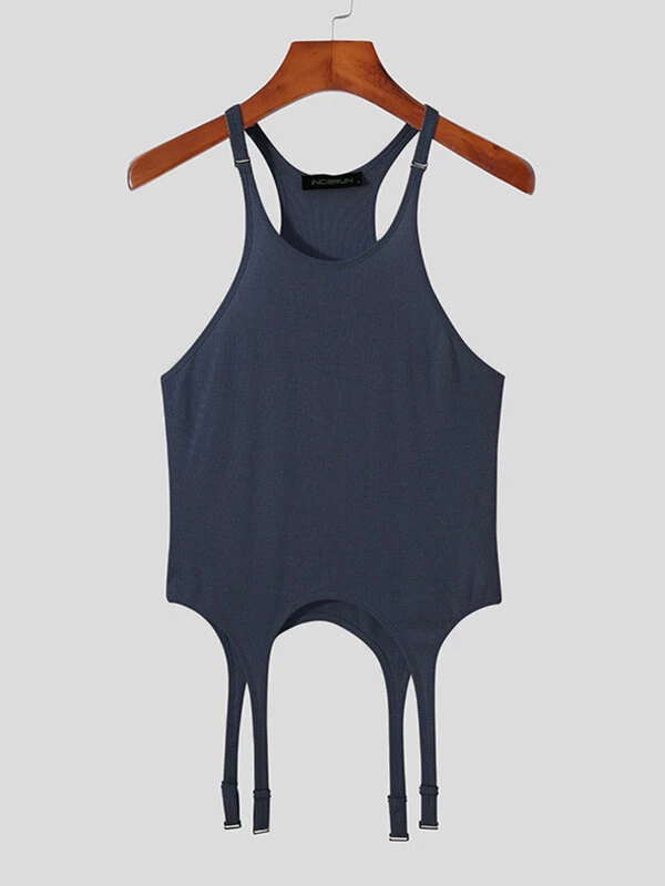 Mens Pinstripe Knit Cutout Vest 7 Mens Pinstripe Knit Cutout Vest - Image 5