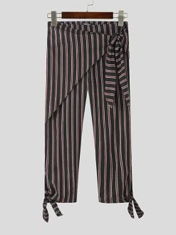 Mens Striped Tie Casual Pants -Incerun Shop 9469b283 a610 4006 aae2 baa30d19463b