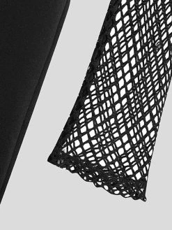 Mens Fishnet Patchwork Crew Neck Long Sleeve Bodysuit -Incerun Shop 94b920de 07b1 4f33 bdda 794425dff1b1