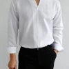Men Stand-up Collar Long-sleeved Shirt -Incerun Shop 95e73062 0c35 47c3 bc33 162771cfb1df
