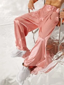 Mens Plain Loose Pleated Pants