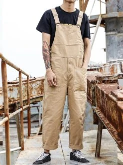 Mens Solid Button Design Casual Cargo Overall With Pocket 12 Mens Solid Button Design Casual Cargo Overall With Pocket -Incerun Shop 97fb5b96 44eb 40bf 9dee 52ba838447b1