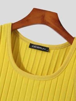 Mens Ribbed Knit Crew Neck Solid Sleeveless Tank 15 Mens Ribbed Knit Crew Neck Solid Sleeveless Tank -Incerun Shop 985a6981 5f54 47b2 860c 1ece3b0f28e5