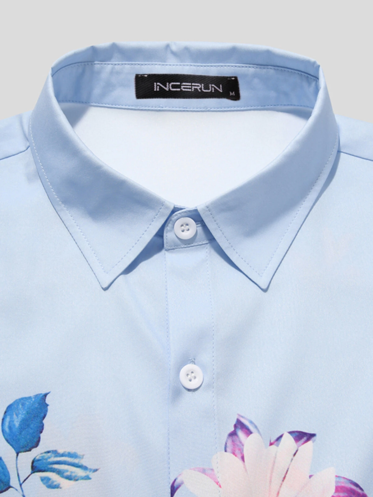 Mens Short Sleeve Flower Printed Casual Holiday Shirts 6 Mens Short Sleeve Flower Printed Casual Holiday Shirts - Image 4