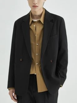 Mens Retro Patch Pocket Casual Blazer