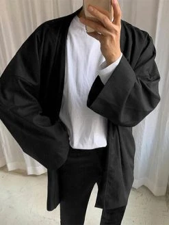 Mens Plain Long Sleeve Kimono Cardigan 17 Mens Plain Long Sleeve Kimono Cardigan -Incerun Shop 9b083b83 ba11 4109 8387 72903d428de7