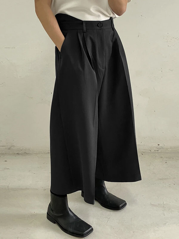 Mens Oval Waist Patch Loose Flared Pants 7 Mens Oval Waist Patch Loose Flared Pants - Image 5