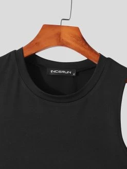 Mens Plain Fringe Crop Tops T-Shirt -Incerun Shop 9f5ee828 9955 447a 9476 057a8f2dc1ba