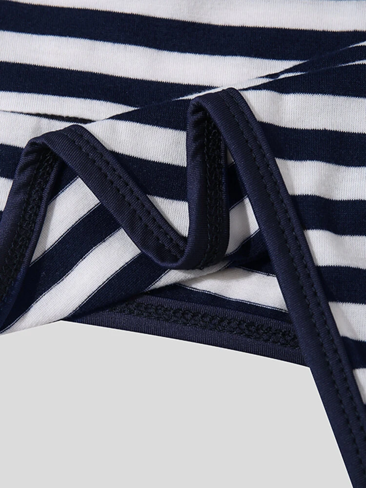 Mens Sexy Striped Zipper Long Sleeve Jumpsuit 10 Mens Sexy Striped Zipper Long Sleeve Jumpsuit - Image 8