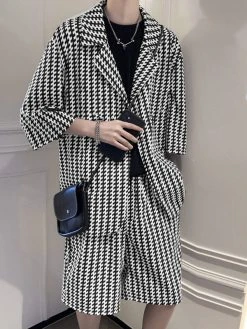 Mens Chain Striped Print 2 Pieces Outfits