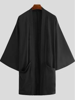 Men's Loose Retro Bat Sleeve Cardigan