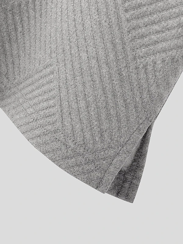 Mens Texture Side Split Short Sleeve Casual Two Pieces Outfits 12 Mens Texture Side Split Short Sleeve Casual Two Pieces Outfits - Image 10