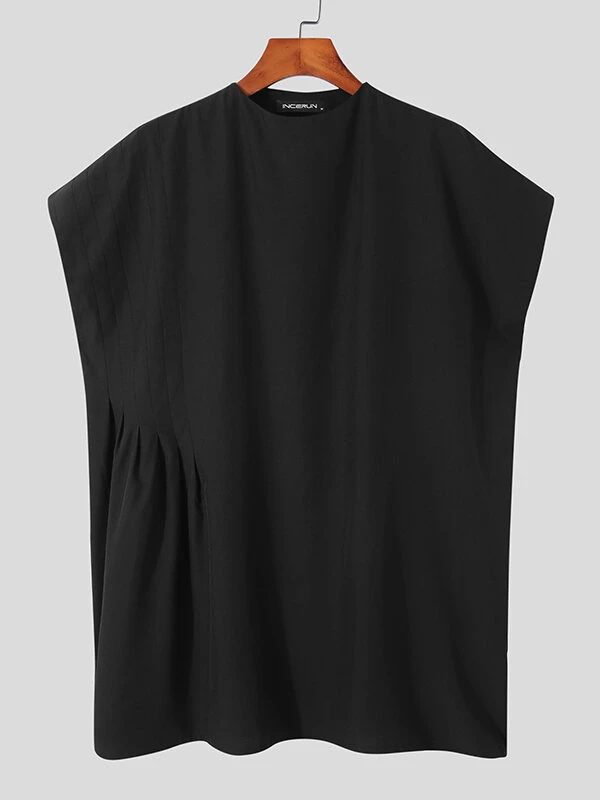 Men Plain Pleated Loose 2 Piece Set 7 Men Plain Pleated Loose 2 Piece Set - Image 5