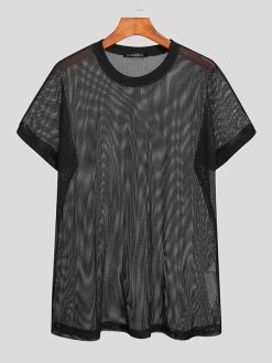 Men Casual Mesh Short Sleeve T-Shirt 9 Men Casual Mesh Short Sleeve T-Shirt -Incerun Shop a211dae6 03a8 455d bca6 590839f67139
