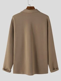 Mens Solid Texture Casual Long Sleeve Golf Shirt 16 Mens Solid Texture Casual Long Sleeve Golf Shirt -Incerun Shop a21295ee 1e7a 4535 85d2 7de5da027675