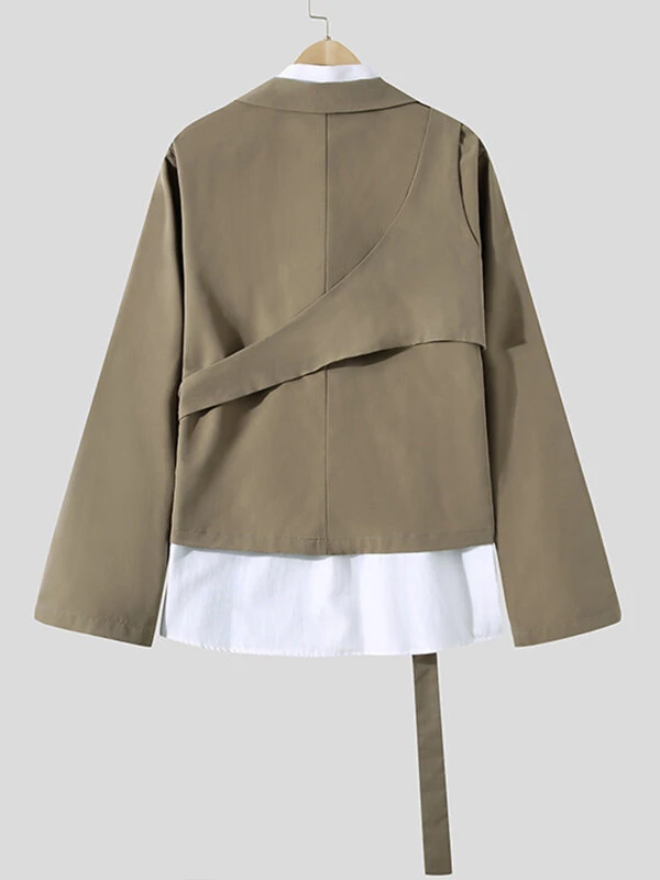 Mens Irregular Design Casual Short Blazer 8 Mens Irregular Design Casual Short Blazer - Image 6