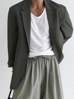 Mens Japan Solid Lapel Long Sleeve Blazer -Incerun Shop a2e89b48 89ce 4e22 a504 a490ebb1cdef