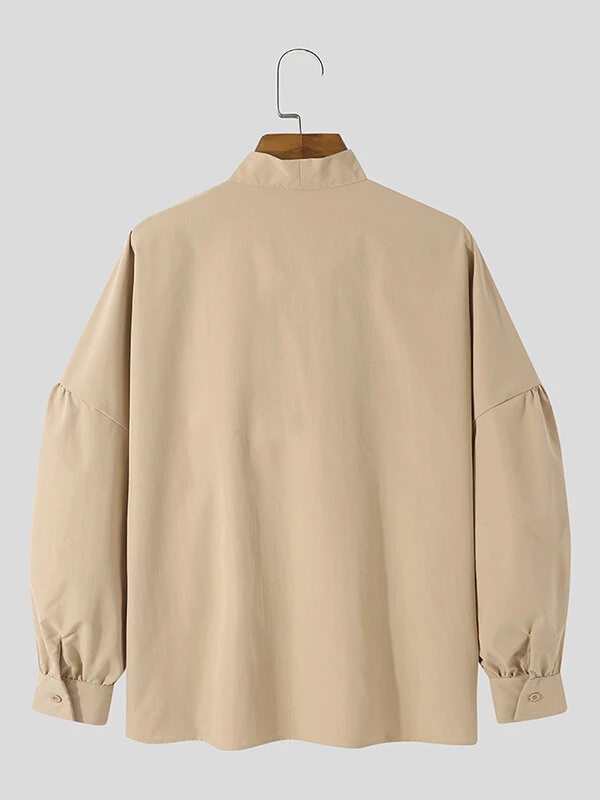 Mens Puff Sleeve Bow Shirt 7 Mens Puff Sleeve Bow Shirt - Image 5