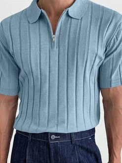 Mens Ribbed Knit Quarter Zip Short Sleeve Golf Shirt 13 Mens Ribbed Knit Quarter Zip Short Sleeve Golf Shirt -Incerun Shop a37d6d20 1863 440d 9134 79858c6aa90c