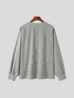 Mens Solid Snap Button Raglan Sleeve Casual Jacket 17 Mens Solid Snap Button Raglan Sleeve Casual Jacket -Incerun Shop a4a78e70 7d19 49fa b2a0 da8e190e2579