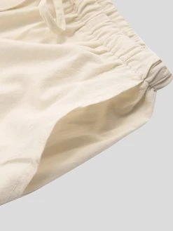 Mens 100% Cotton Chinese Style Plain Wide Leg Pants -Incerun Shop a615e3dc 4856 4126 807f 5657e882cb38