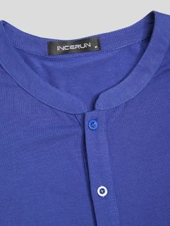 Pure Color Casual Thin Soft Home Long Sleeve O-Neck Button Jumpsuit Onesies For Men 15 Pure Color Casual Thin Soft Home Long Sleeve O-Neck Button Jumpsuit Onesies For Men -Incerun Shop a6165180 2b6a 4186 824a 4f488ea4102c