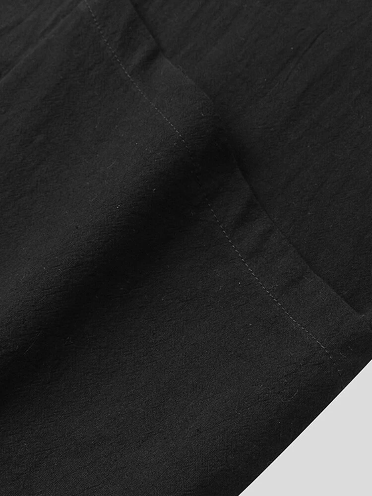 Mens Long Sleeve Cotton Linen Baggy Cardigan Jacket 10 Mens Long Sleeve Cotton Linen Baggy Cardigan Jacket - Image 8