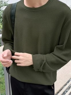 Mens Knit Draping Loose Long-sleeved T-Shirts -Incerun Shop a70cb1f4 6183 44d5 b3d3 e7b94cb1a6af