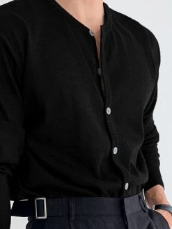 Mens Japan Solid Long Sleeve Shirt