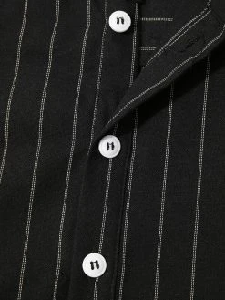 Mens Stripe Print Stand Collar Short Sleeve Shirt -Incerun Shop a920e96c b8f5 408e 98ce f830104b7a65