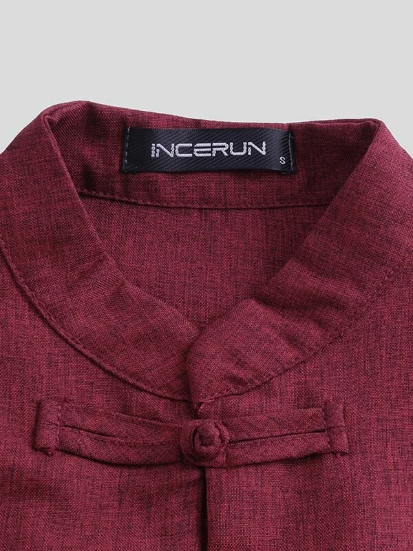 Men's Retro Button Causal Short Sleeve Shirts 6 Men's Retro Button Causal Short Sleeve Shirts - Image 4