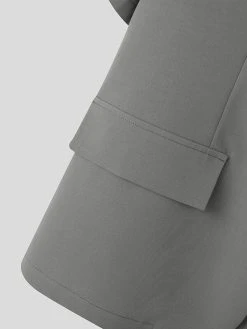 Mens Solid Collarless Short Sleeve Casual Blazer -Incerun Shop ab09eecd 1df9 4d2e a79d e5dacd2afa97