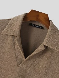 Mens Solid Texture Casual Long Sleeve Golf Shirt 17 Mens Solid Texture Casual Long Sleeve Golf Shirt -Incerun Shop ab22e362 908c 46d5 b263 ae23ec9d54f4