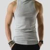Mens Solid Half Collar Sleeveless Knit Tank -Incerun Shop ab52e8d5 e4ac 43ad 8a51 f1cb4916b5b5