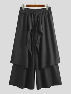 Men's Irregular Wide Leg Pants Culottes -Incerun Shop ab852eac 085d 49bf bab4 a5fec6ded16a