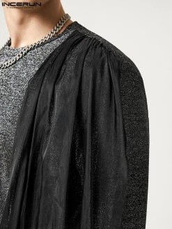 Mens Mesh Patchwork Long Sleeve T-shirt -Incerun Shop ad829069 f9c1 4f34 bcb5 cdead96c6ca7