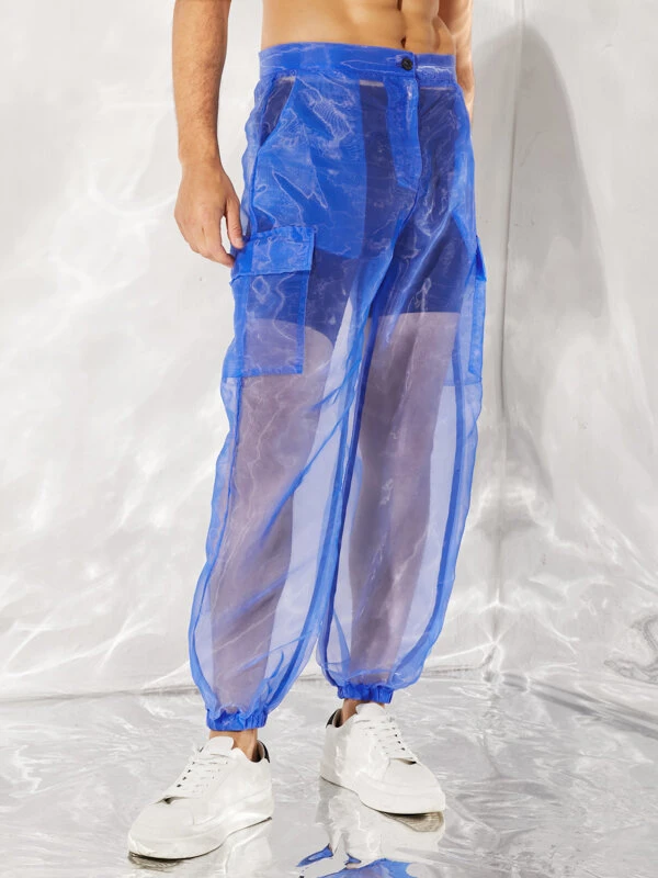 Men's Sexy See Through Mesh Pocket Pants 4 Men's Sexy See Through Mesh Pocket Pants - Image 2