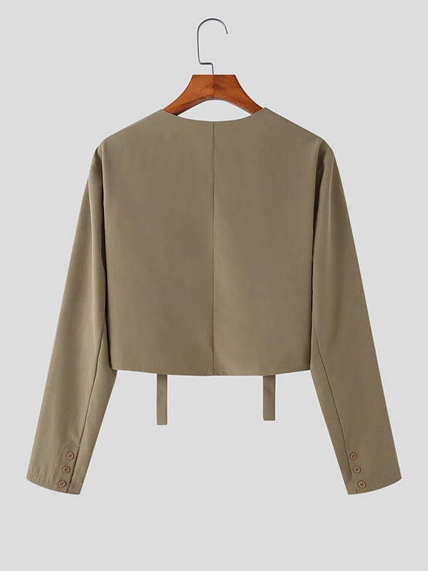 Mens Tie Knot Front Cropped Blazer 11 Mens Tie Knot Front Cropped Blazer - Image 9