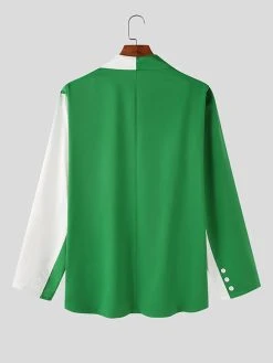 Mens Contrast Patchwork Lapel Single Breasted Casual Blazer 15 Mens Contrast Patchwork Lapel Single Breasted Casual Blazer -Incerun Shop ae5deb1c 7d3d 4813 a680 6906549179cb