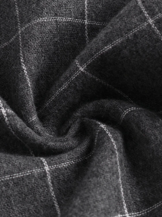 Mens Plaid Lapel Casual Short Sleeve Shirt 7 Mens Plaid Lapel Casual Short Sleeve Shirt - Image 5