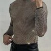 Mens Shiny Mesh See-Through Long Sleeve T-Shirt -Incerun Shop aeca42ac 4c87 4fe4 a177 88a5dd882b1c